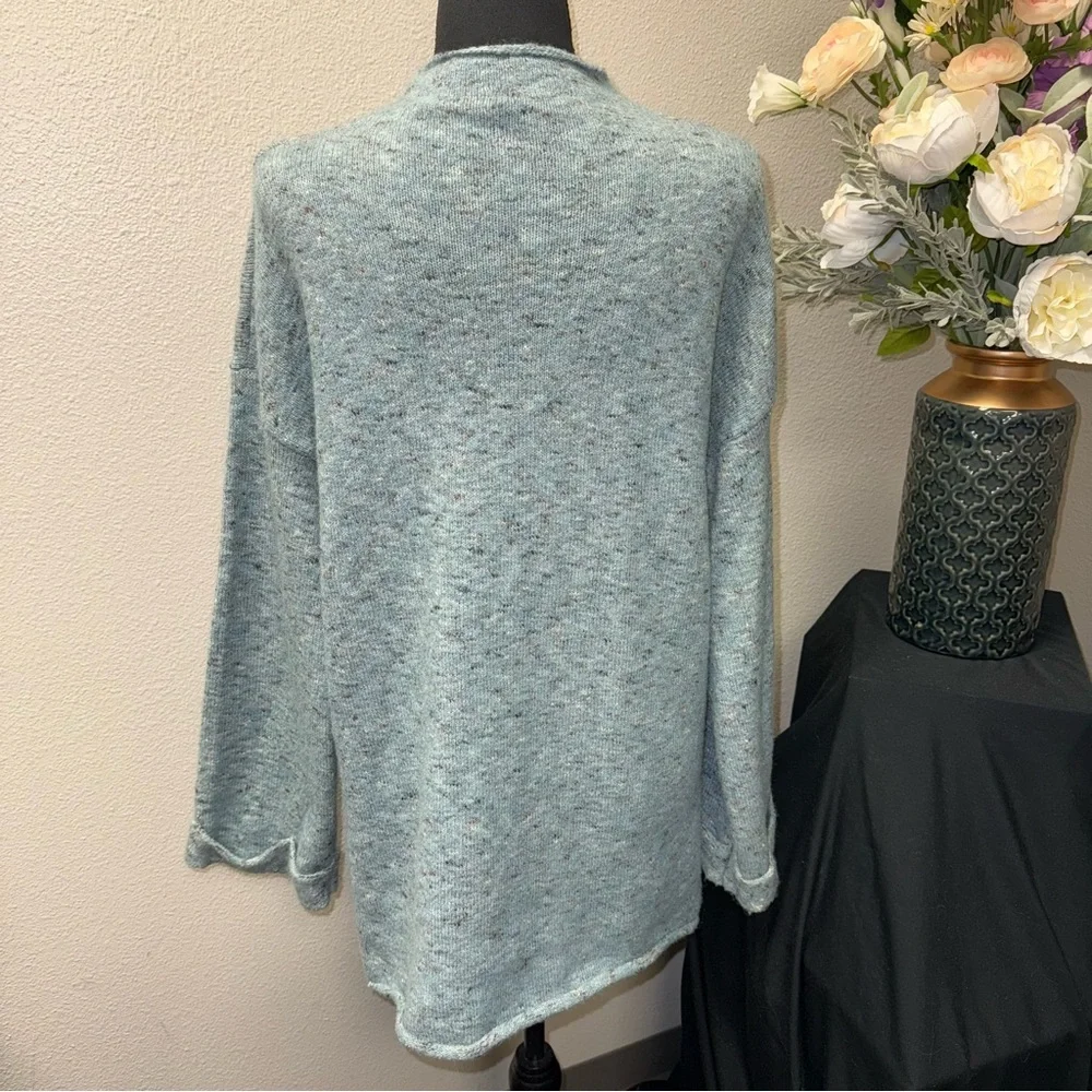 Jodifl Blue Speckled Knit Sweater S Cozy Lightweight Long Sleeve Pullover - Picture 3 of 8